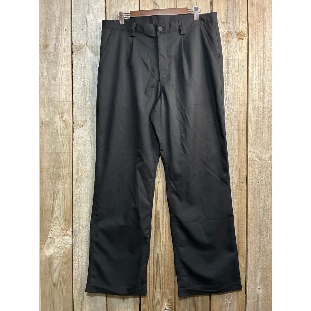 Under Armour Performance Mens Black Flat Front Golf Dress Pants 36R 207276